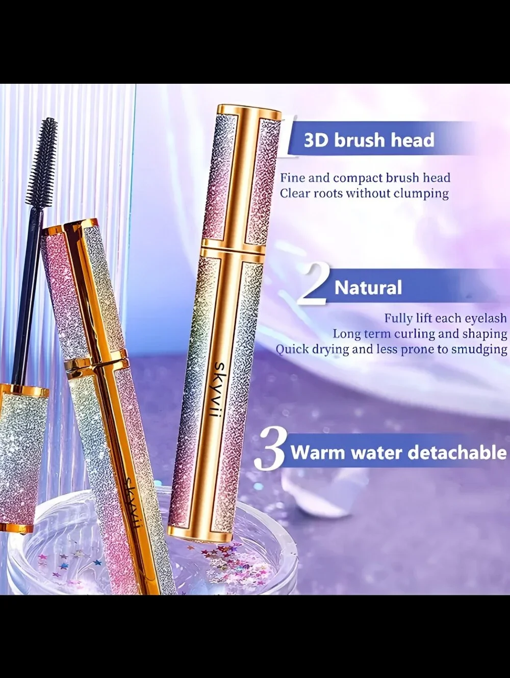 🆕️SET OF 2❣️4D STARRY SKY BLACK MASCARA WATERPROOF LONG LASTING & THICK FORMULA